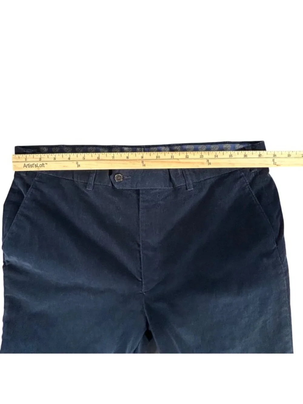 Lauren Ralph Lauren Navy Blue Corduroy Pants Mens 36x32 Classic Fit Chino Preppy